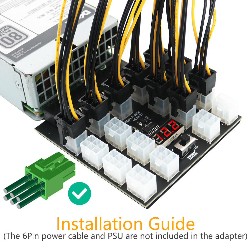 Pci-e 12vに50Pin atx 17 × 6Pin電 - 2400W Server Psu Breakout Board のレビューと価格