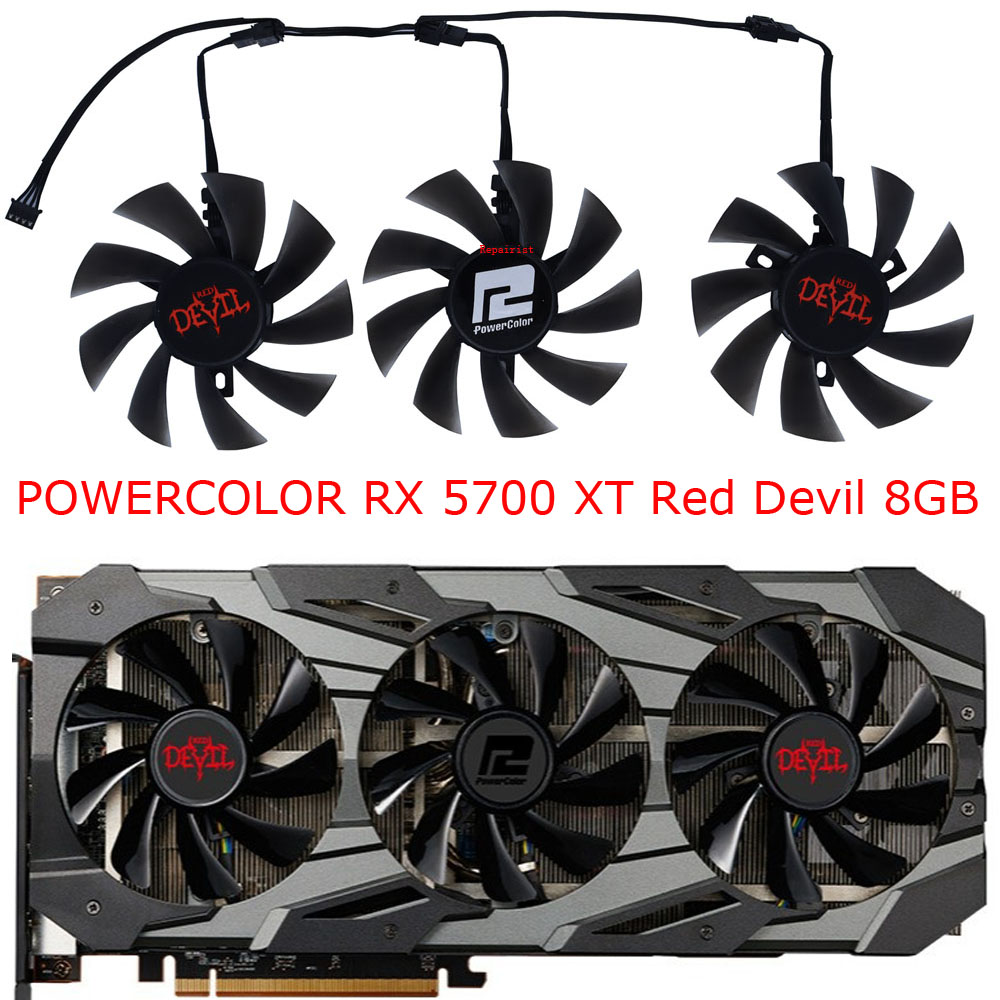 3ピース/セットインチグラフィッククーリングファン,ストリー - Rx 5700 Xt 8Gb Video Card のレビューと価格